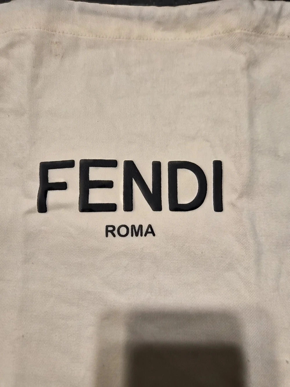 Fendi Roma Cream Drawstring Dust Bag 15.5x11